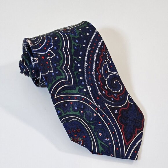 Gianfranco Ferre Tie Silk Italy Fantasy Paisley Print Party W 3.75 L 56.5 inches - Picture 1 of 11